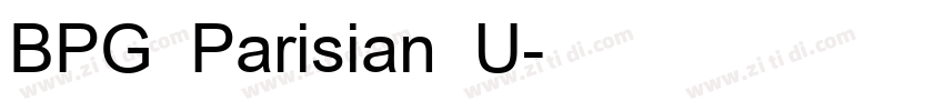 BPG Parisian U字体转换